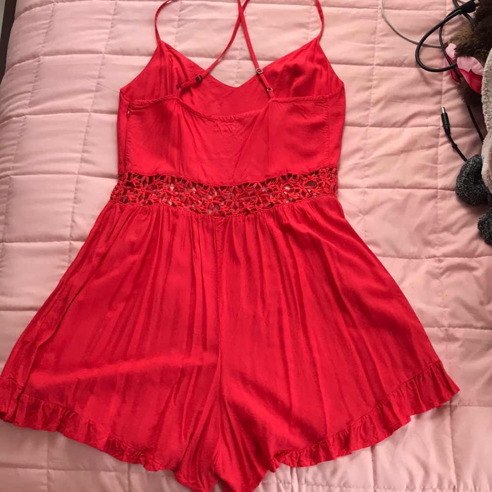 Hollister Red Romper - Picture 2 of 3